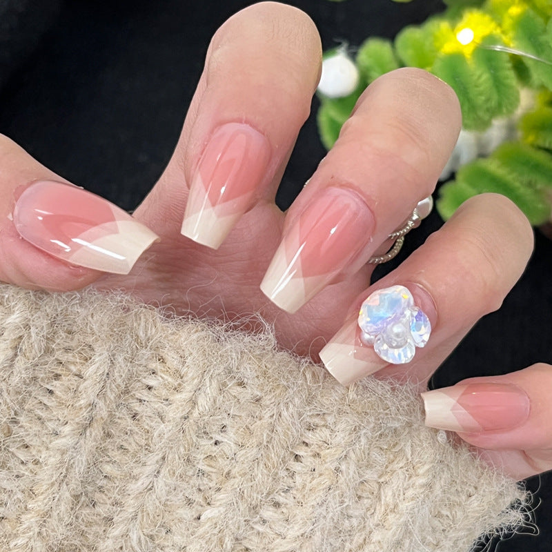 Decorative Floral Press-On Nail Art Kalsten