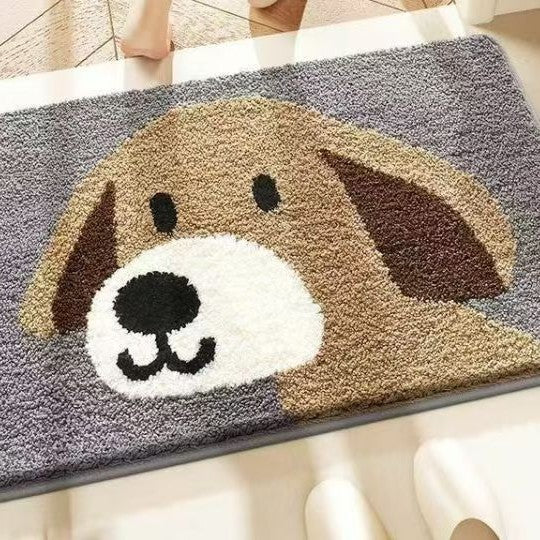 Cute Cartoon Cat-Themed Bath Mat