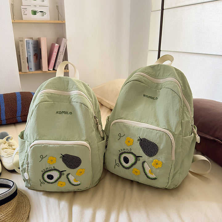 Stylish Embroidered Fruit-Themed Backpack Kalsten