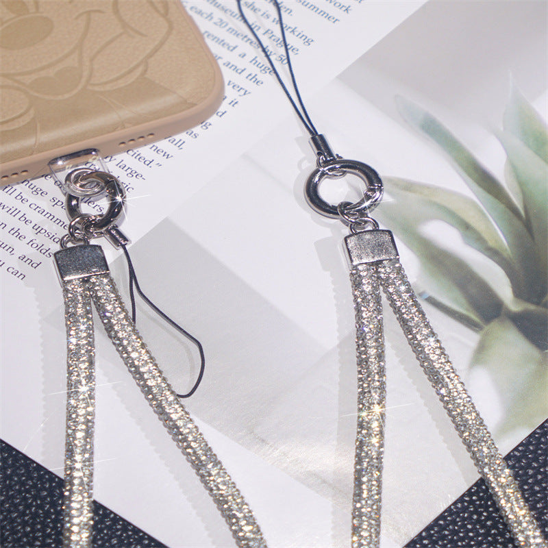 Sparkling Rhinestone Phone Lanyard Holder Kalsten