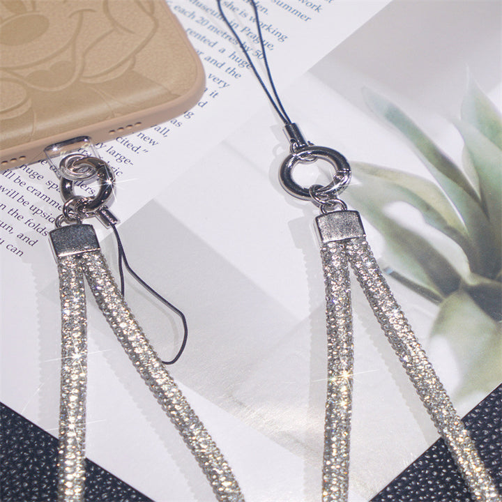 Sparkling Rhinestone Phone Lanyard Holder Kalsten