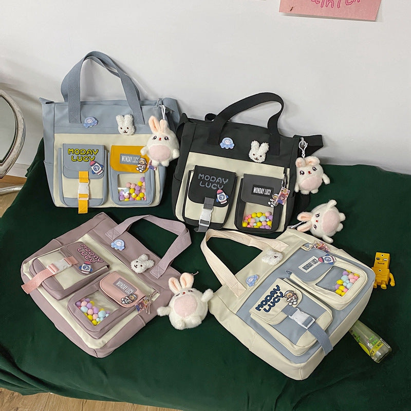 Whimsical Multi-Compartment Messenger Bag Kalsten