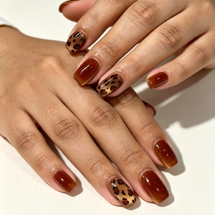 Glamorous Animal Print Press-On Nail Set Kalsten