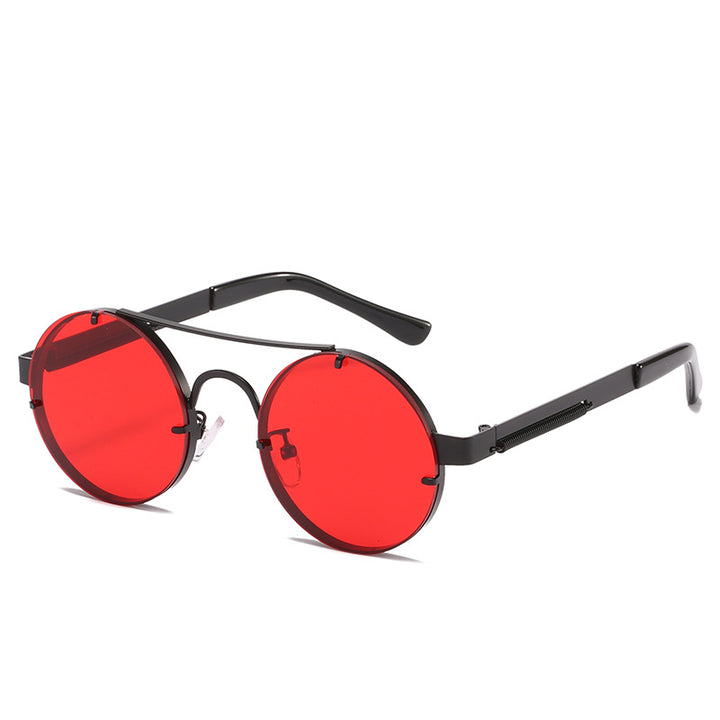 Women's round designer sunglasses with innovative metal frame and protective lenses Kalsten