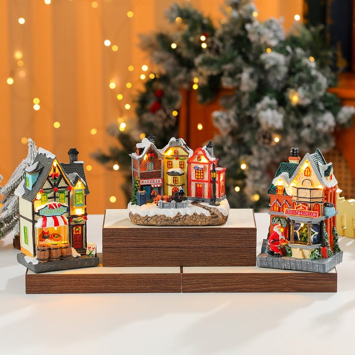 LED Illuminated Christmas Candy Shop Figurine Kalsten