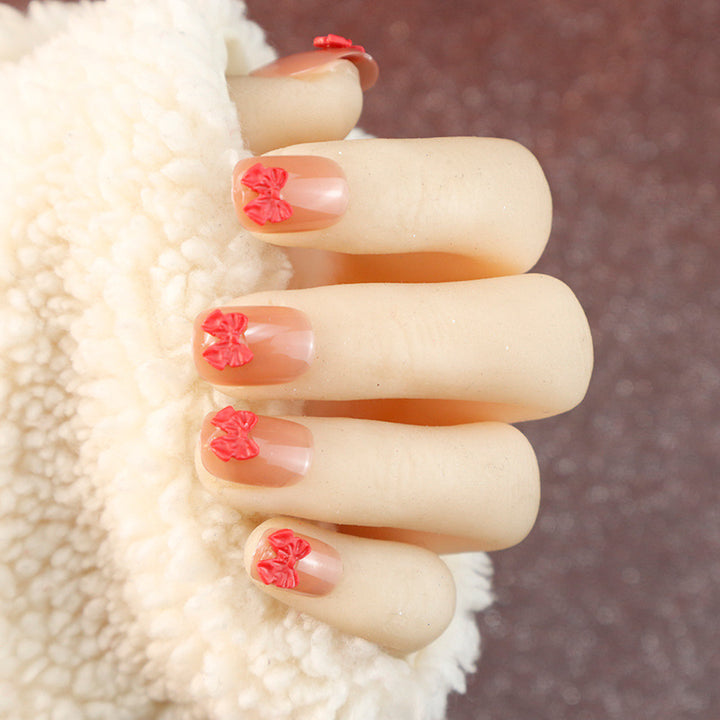 Floral Bow-Embellished Press-On Nail Kit