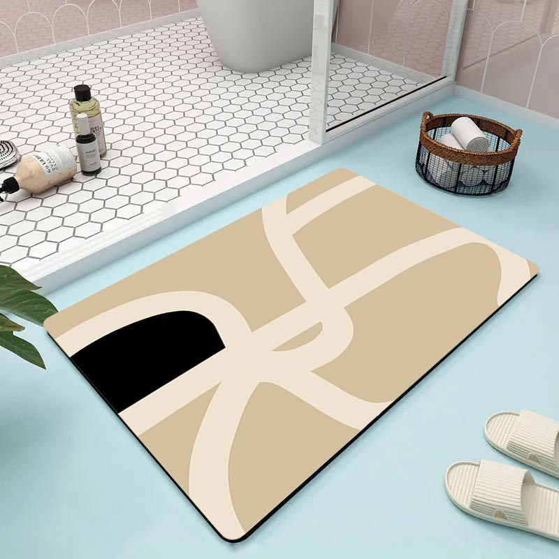 Modern Geometric Pattern Bath Mat