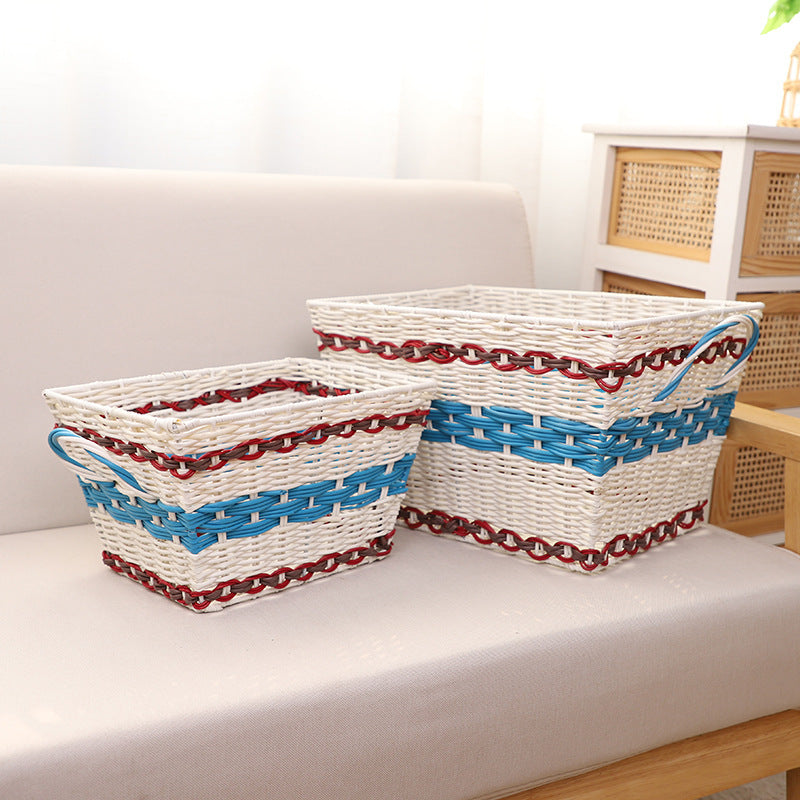 Sparkling storage basket with carrying handle Kalsten