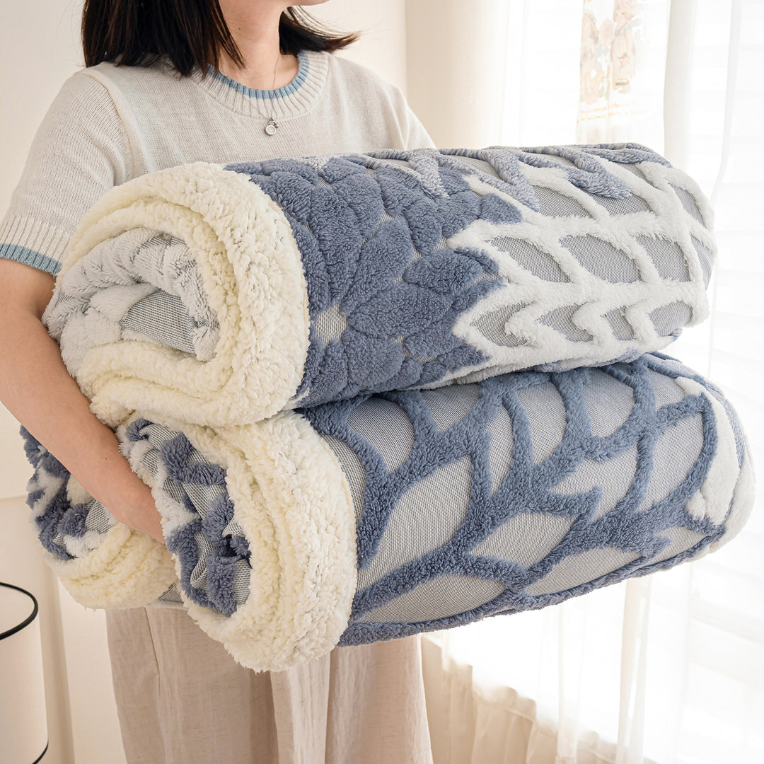 Ultra-Soft Textured Plush Throw Blanket