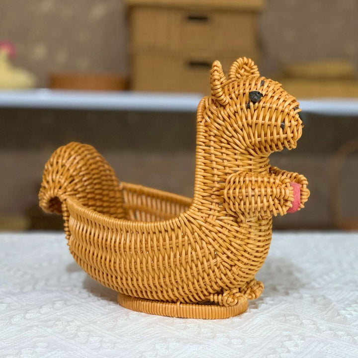 Cute Bunny-Shaped Woven Storage Basket Kalsten