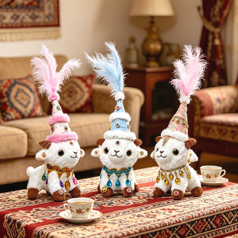 Jewel-Embellished Plush Lamb Collectible Kalsten