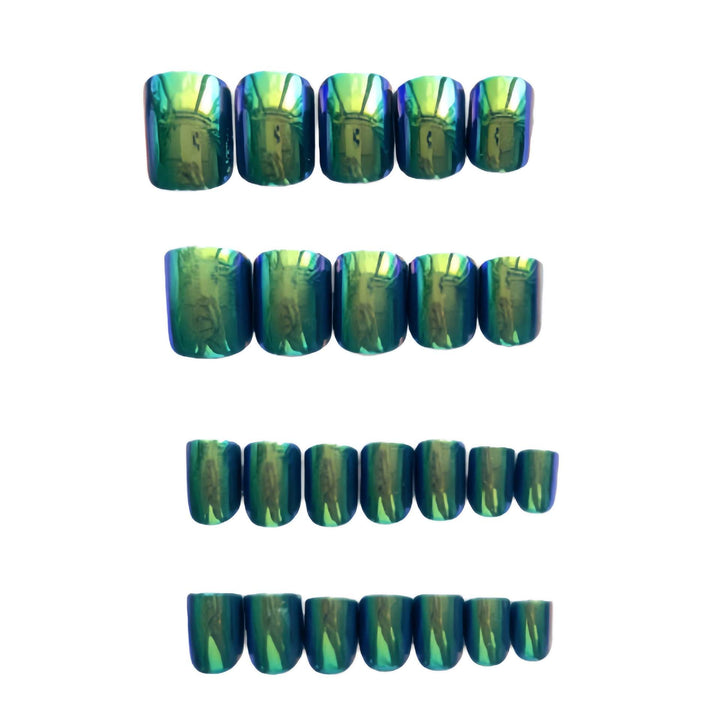 Iridescent Marble Effect Press-On Nails Kalsten