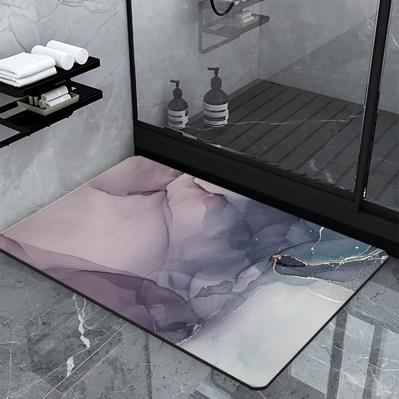 Luxury Marble-Effect Bath Mat Kalsten