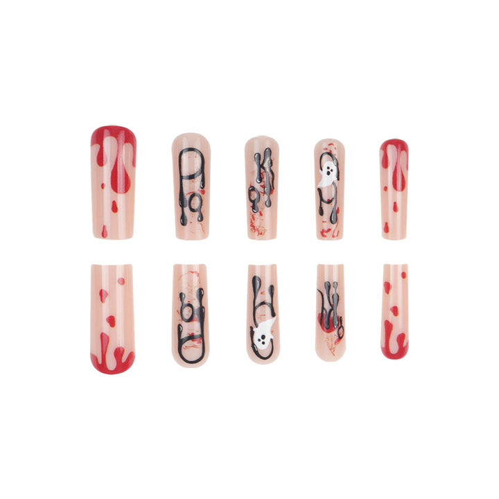 Artistic Halloween-Themed Press-On Nails Kalsten