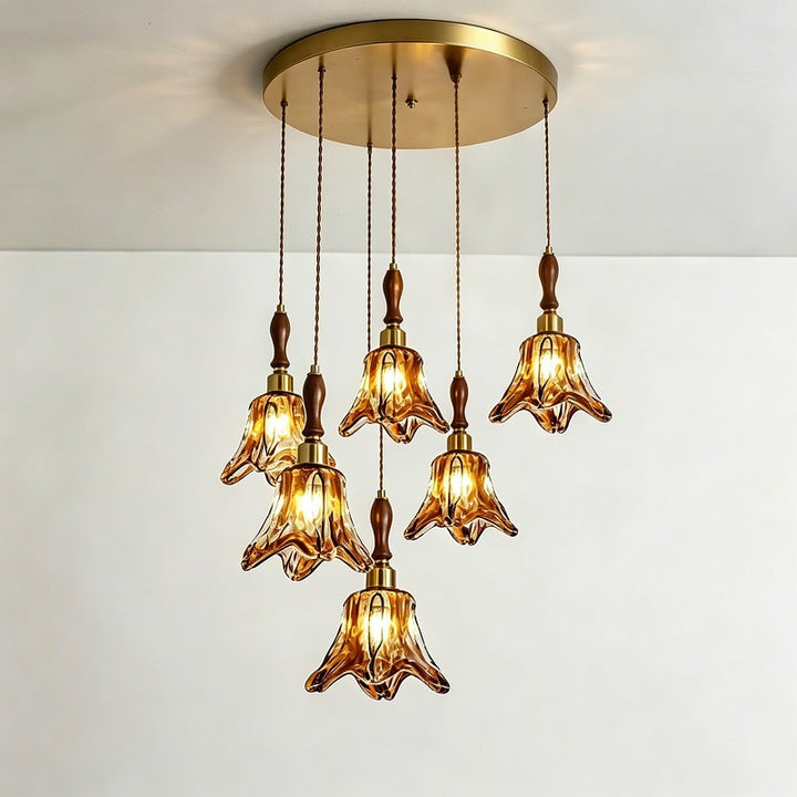 Artistic Floral Pendant Chandelier