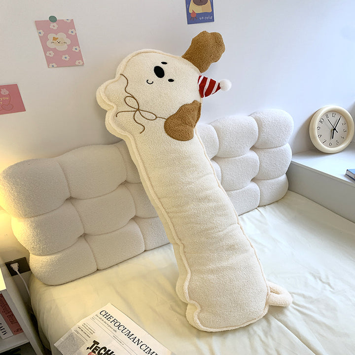 Oversized cuddly dog body pillow