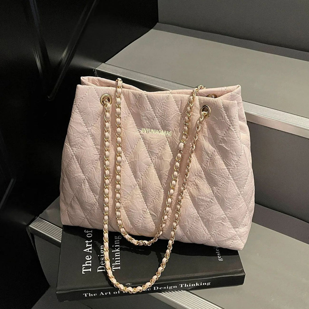 Quilted Chain-Detail Tote Bag Kalsten