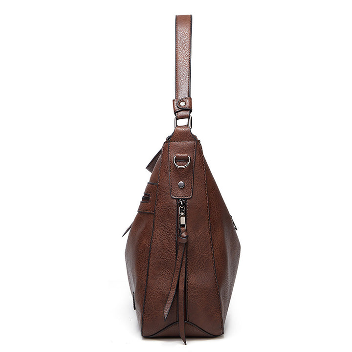 Chic Slouchy Leather Shoulder Bag