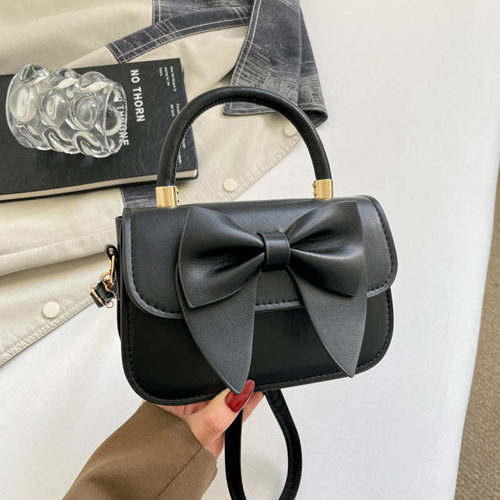 Bow-Accent Structured Handbag