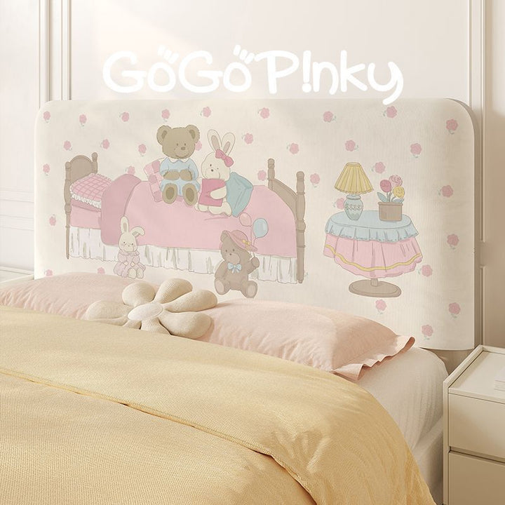 Padded Decorative Cupcake Headboard Cover with Scalloped Frame and Soft Upholstery