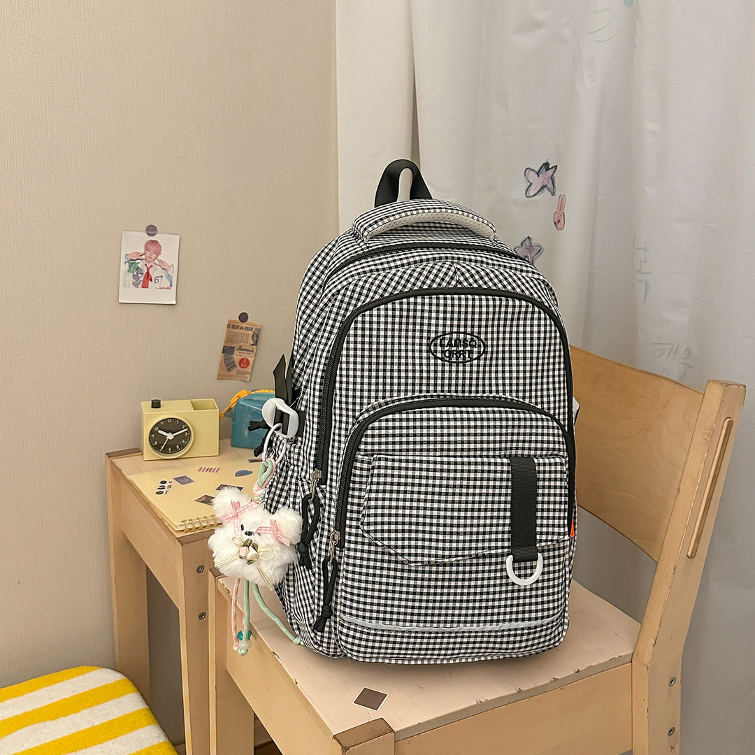 Stylish Checkerboard Pattern Backpack Kalsten 1791205963