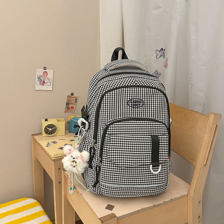 Stylish Checkerboard Pattern Backpack Kalsten 1791205963