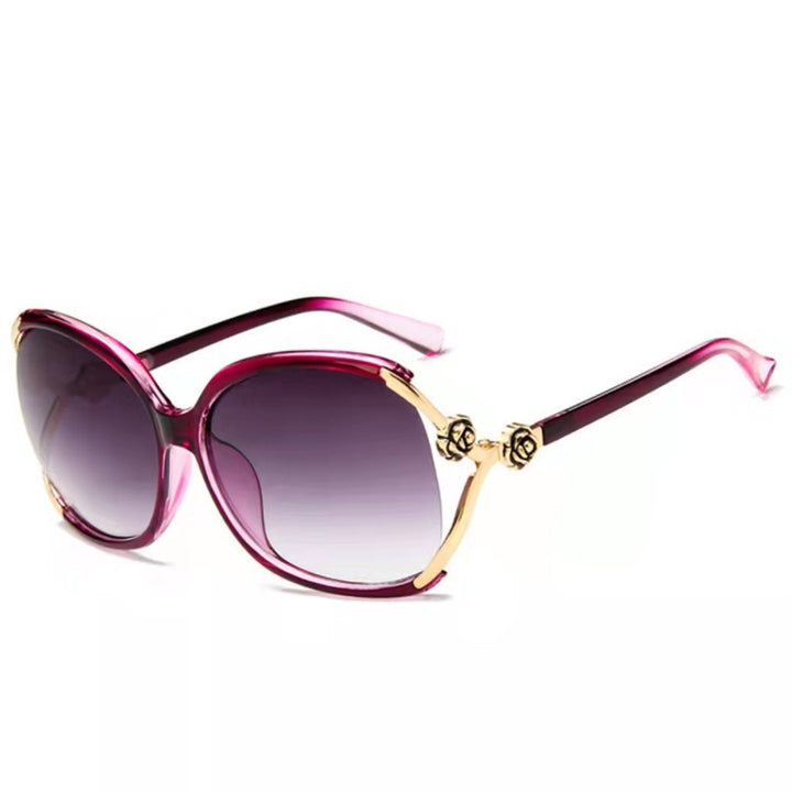 Ladies elegant oversized sunglasses with golden accents Kalsten