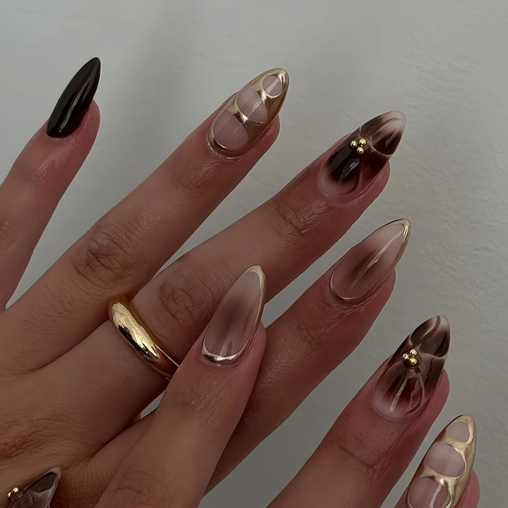 Elegant Sculpted Press-On Nail Set Kalsten