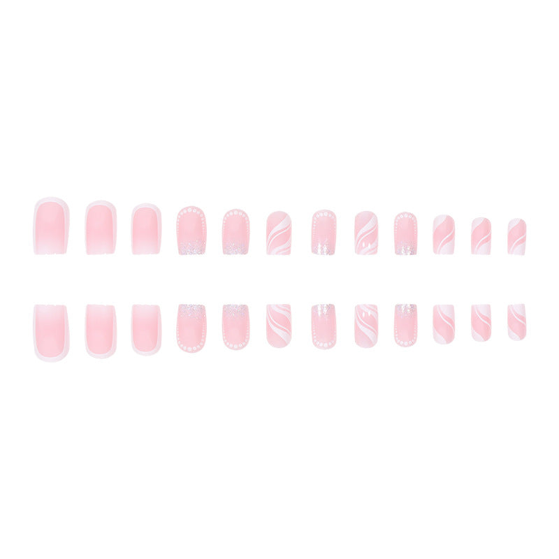 Decorative Long Square Press-On Nail Set Kalsten