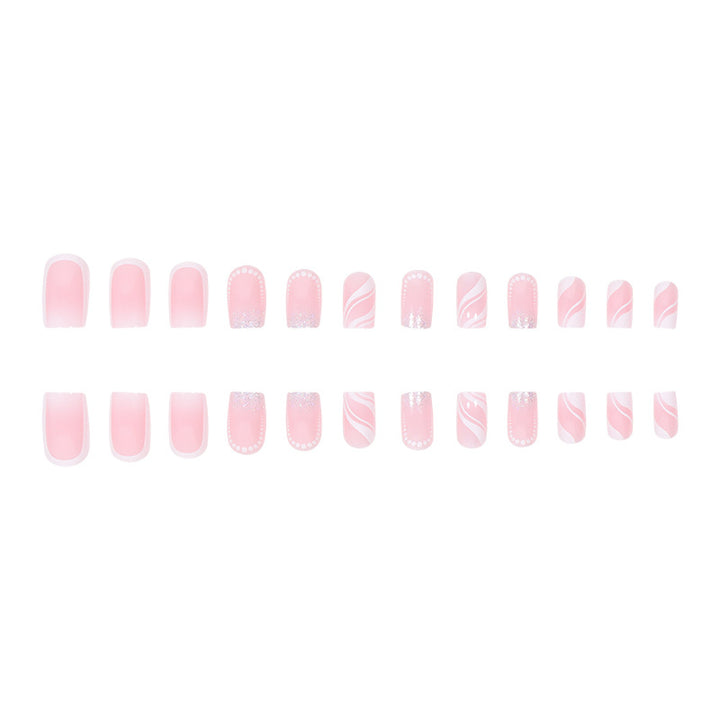 Decorative Long Square Press-On Nail Set Kalsten
