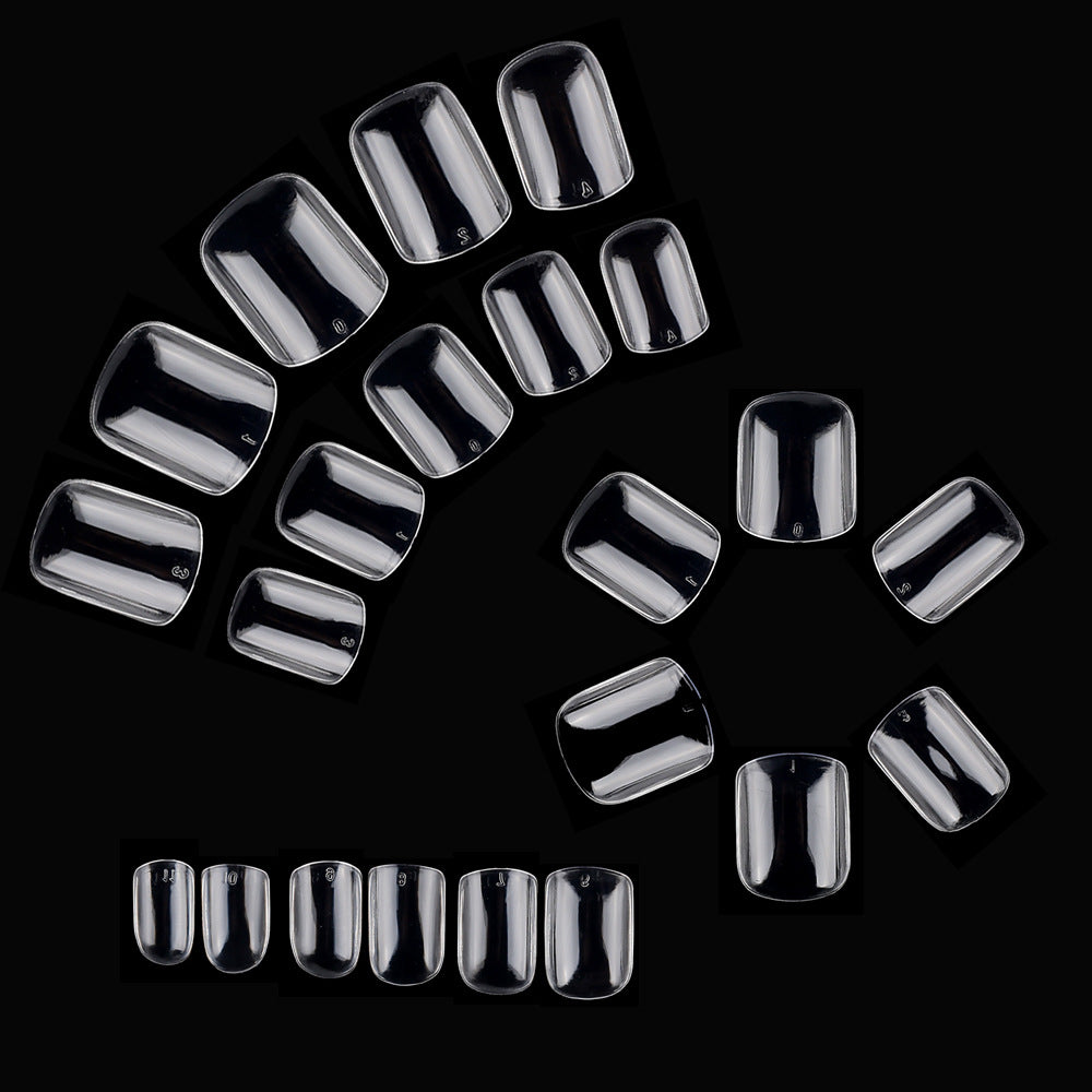 Transparent French Tip Press-On Nails Kalsten