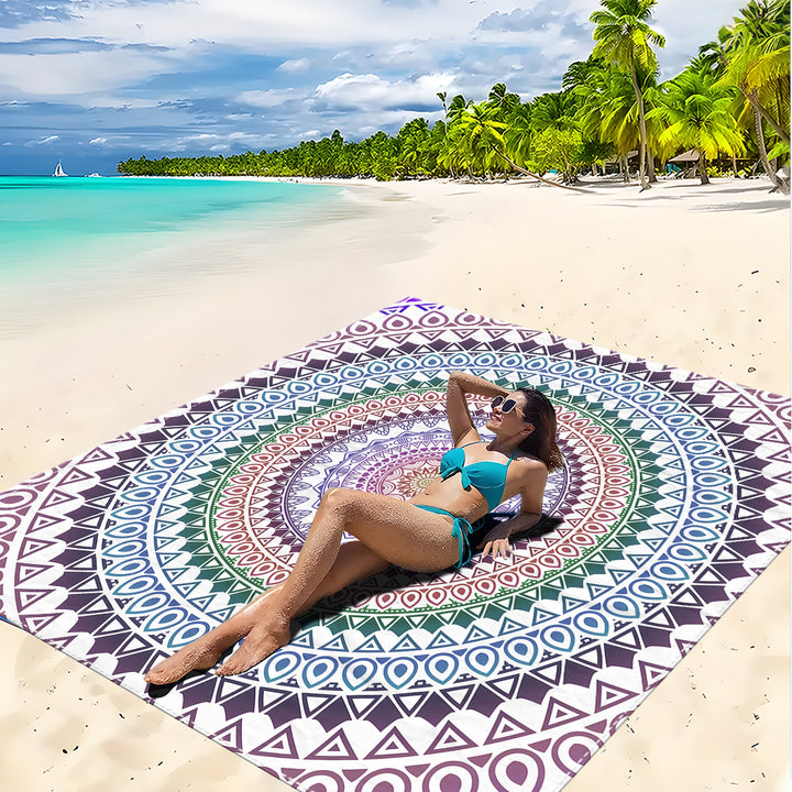 Mandala Design Beach Mat Kalsten