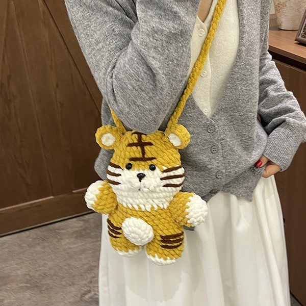 Cute Crochet Mouse Plush Backpack