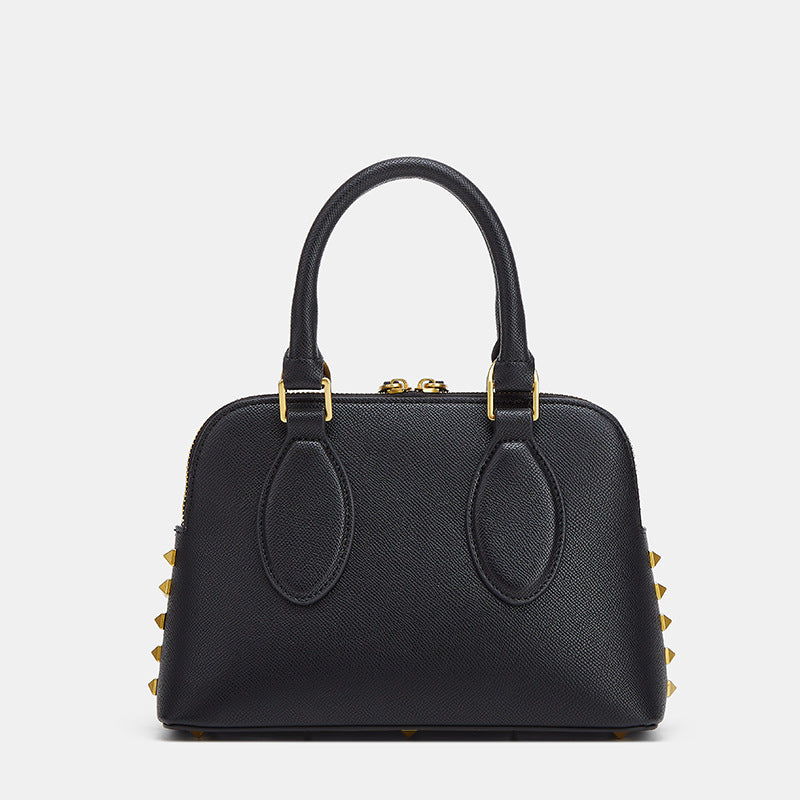 Chic Structured Handbag with Studded Detail