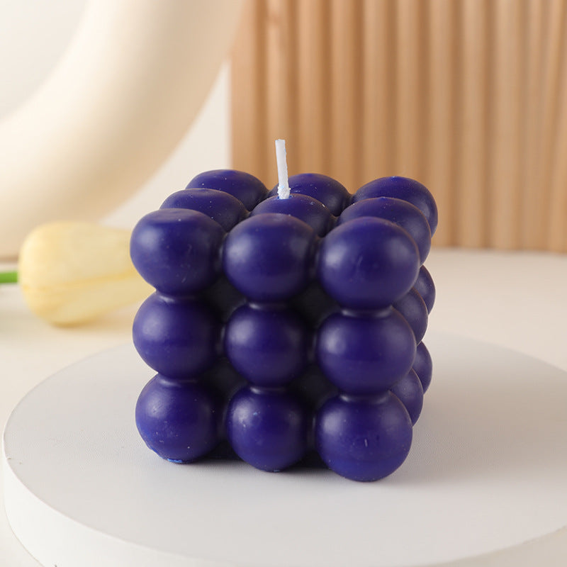 Ombre Bubble-Cluster Cube Scented Soy Candle Decorative Centerpiece