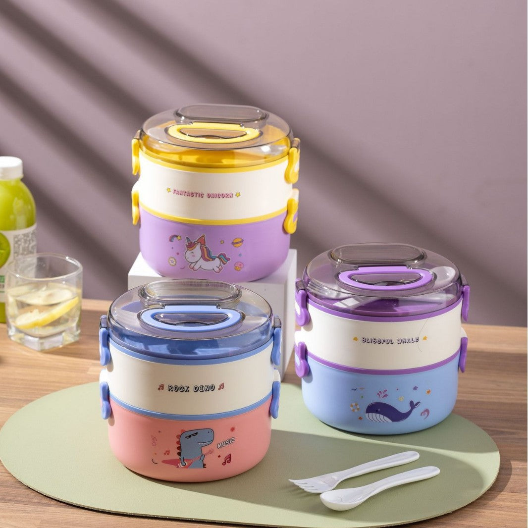 Fun-Themed Multi-Layered Food Storage Container