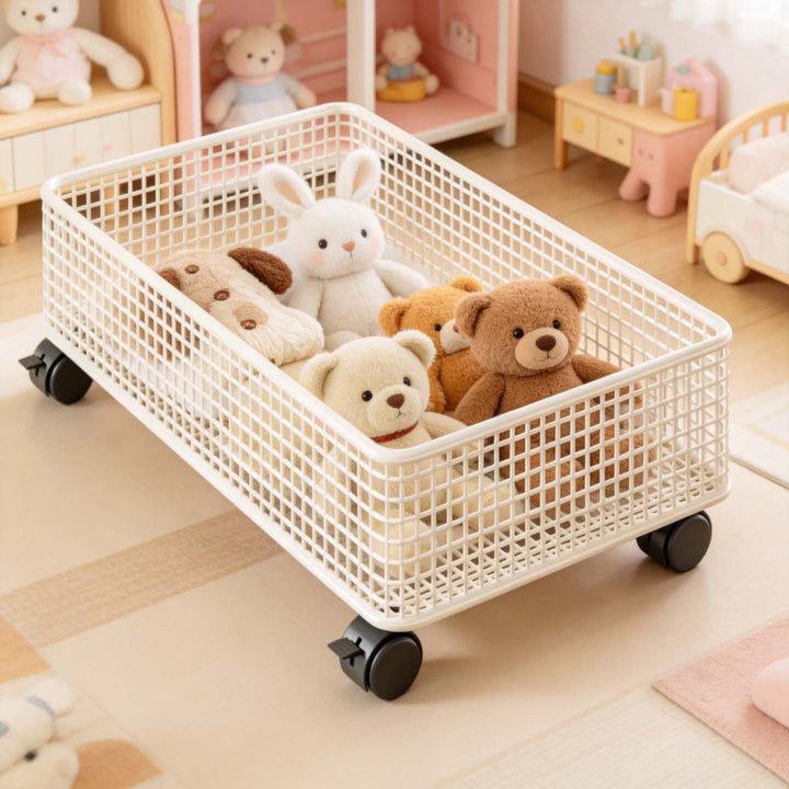 Rectangular Metal Mesh Organizer Basket for Toys & Home Storage