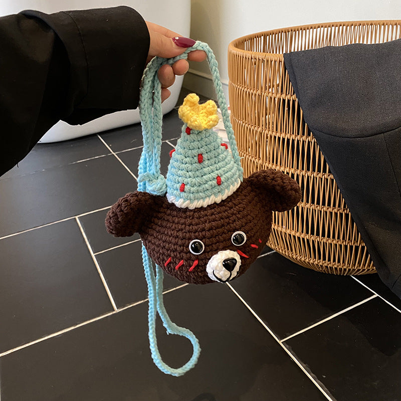 Cute Cartoon Bear-Shaped Crossbody Bag