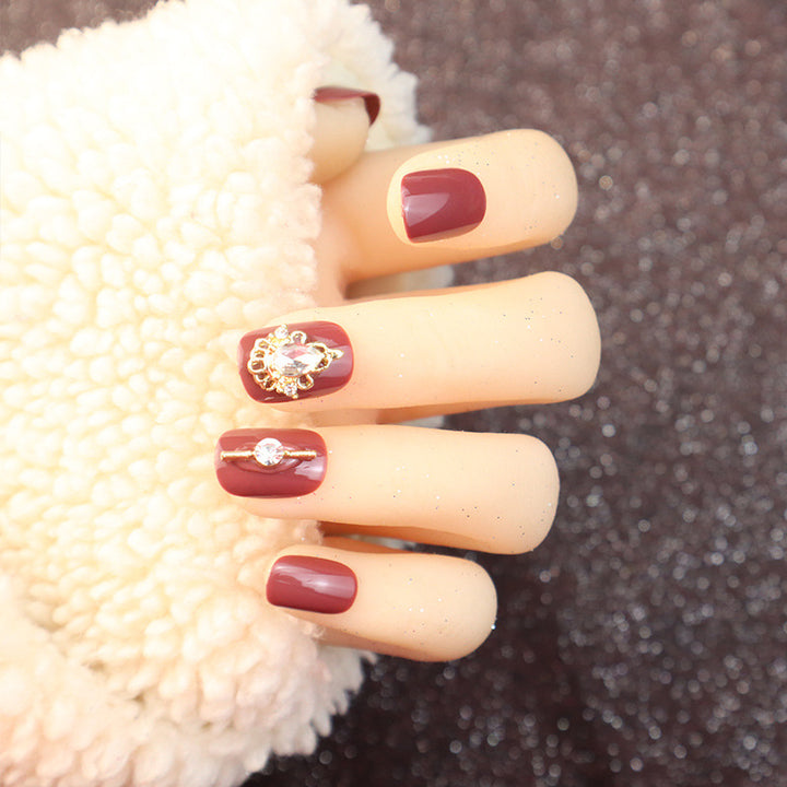 Elegant Decorative Press-On Nail Set 1790727123