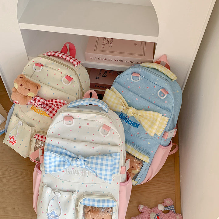 Cute Bow-Embellished School Backpack Kalsten