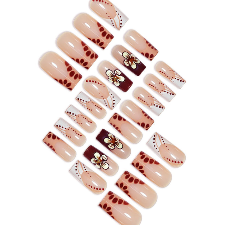 Floral Design Sculpted Press-On Nails Kalsten