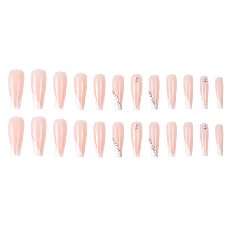 Glamorous Stiletto Nail Extensions with Rhinestone Accents Kalsten