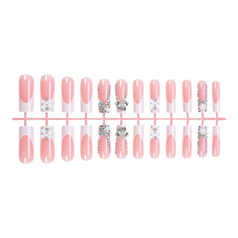 Acrylic nail set with extravagant 3D embellishments and sparkling accents Kalsten