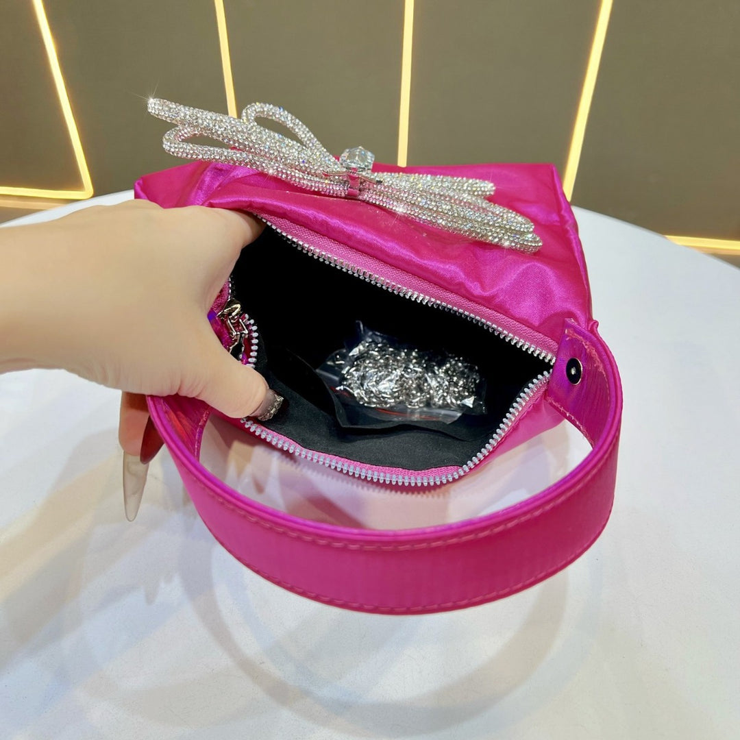 Butterfly-Embellished Evening Handbag