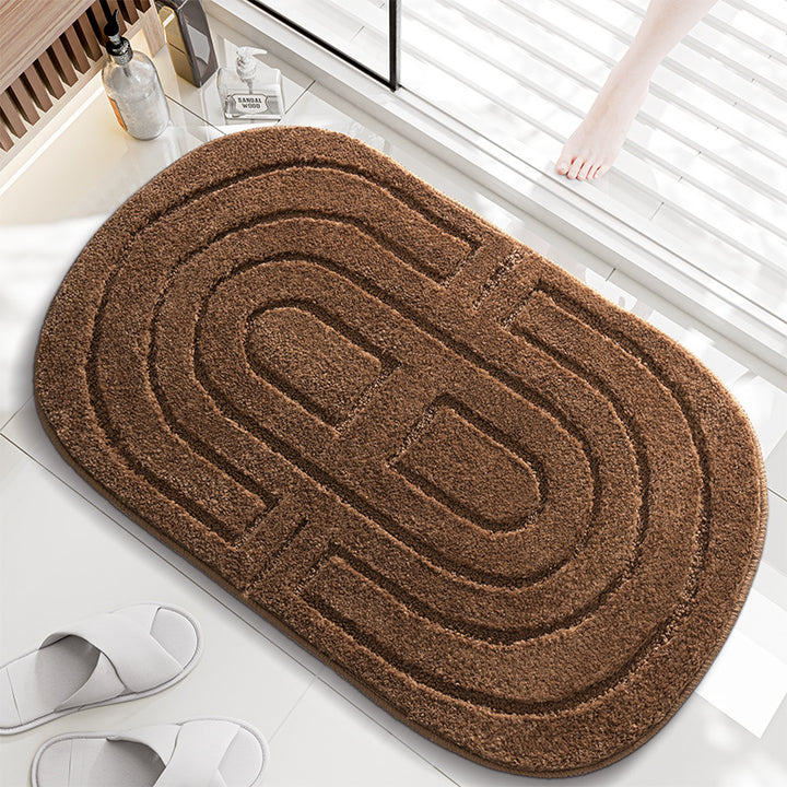 Plush Abstract Bath Mat Kalsten