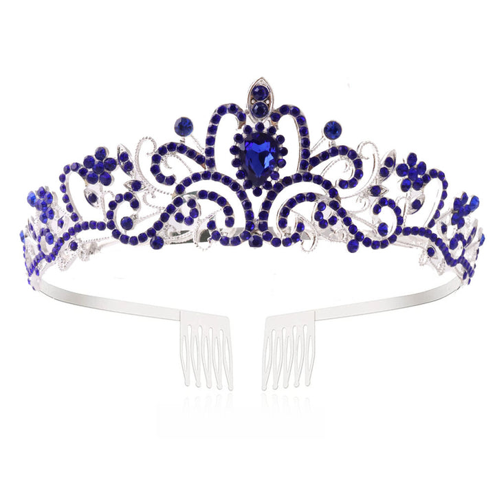 Ladies Sparkling Crystal Tiara with Filigree Design Kalsten