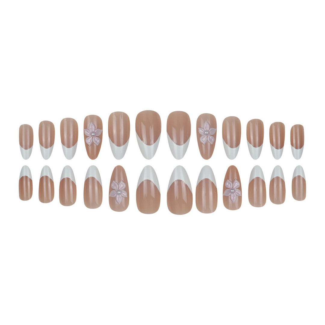 Decorative Floral Accent Press-On Nails Kalsten