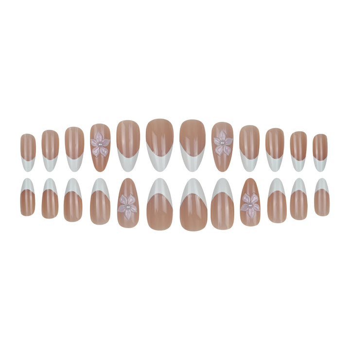 Decorative Floral Accent Press-On Nails Kalsten
