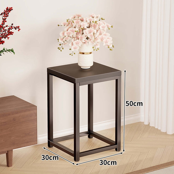 Tall Metal Plant Stand Pedestal with Square Top Minimalist Frame