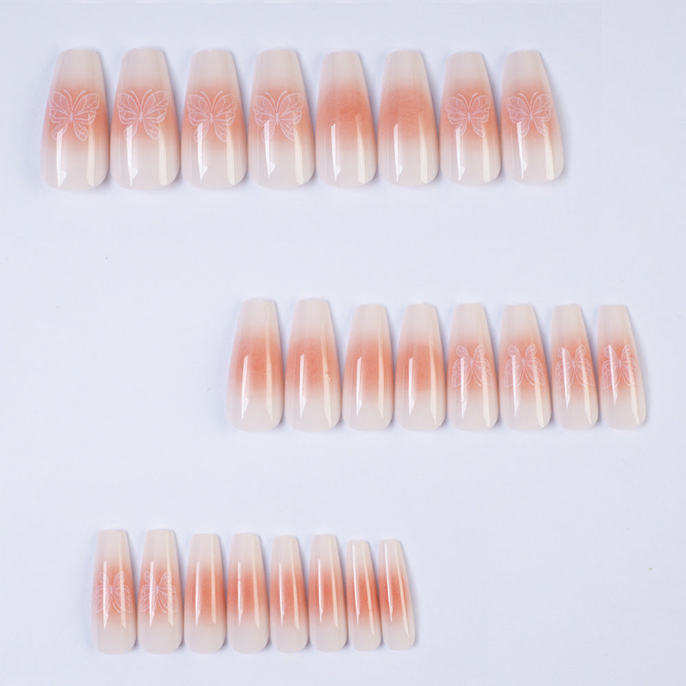 Artificial nails with elegant butterfly design Kalsten